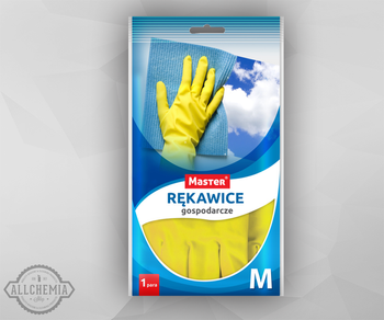 RĘKAWICE GOSPODARCZE MASTER żółte rękawice uniwersalne folkowane