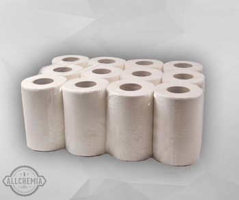 RĘCZNIK PAPIEROWY MINI CELULOZOWY BIAŁY 50M 1SZT