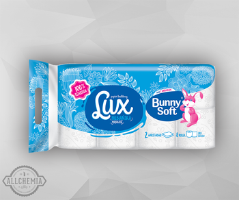 BUNNY SOFT LUX papier toaletowy mała rolka celuloza 2W 8szt