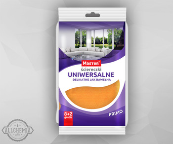 ŚCIERKA UNIWERSALNA MASTER PRESTIGE 8+2SZT uniersalne bawełniane ściereczki